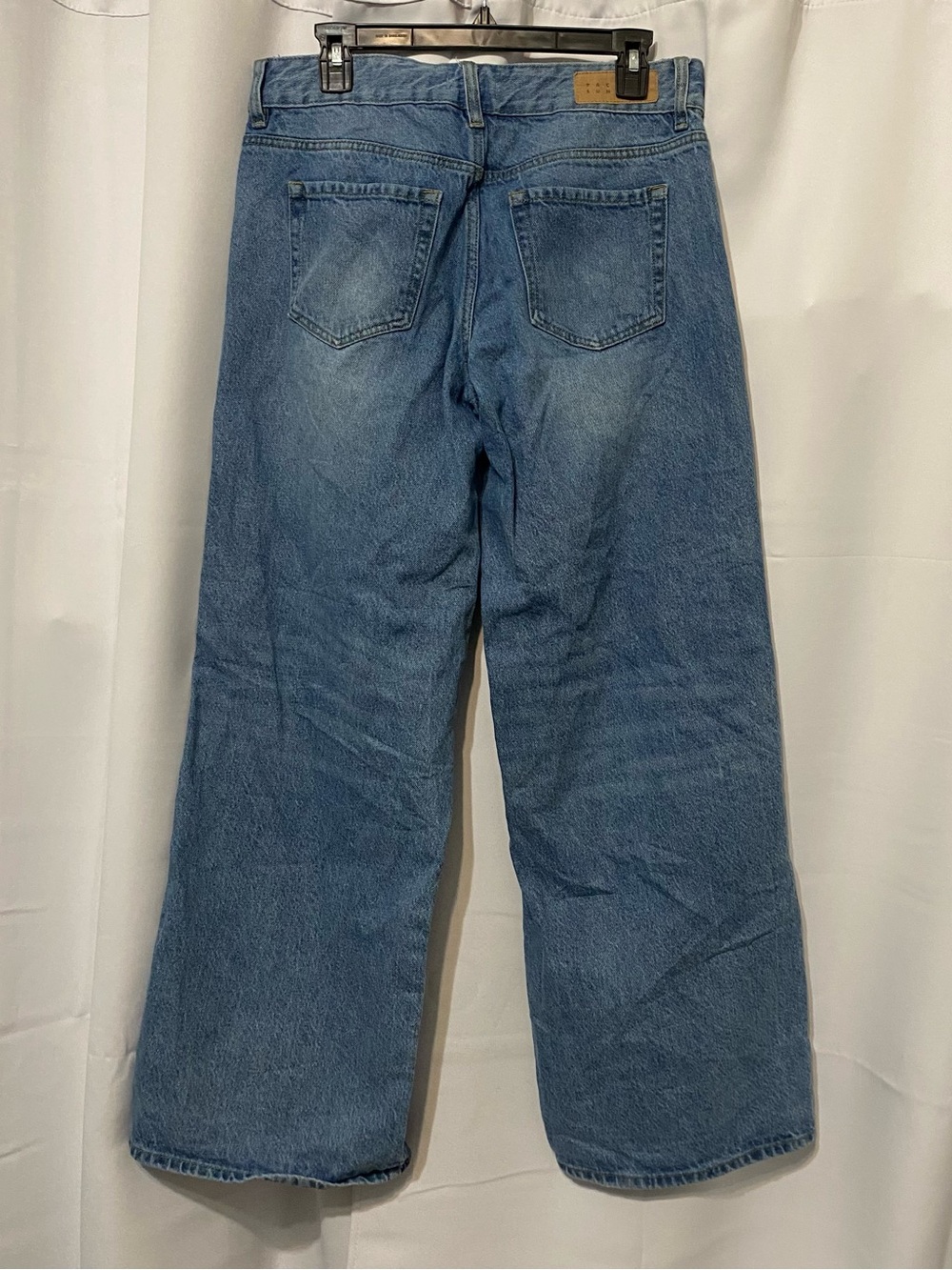 PacSun Women’s 28 Wide Leg Denim Jeans Casey Low Rise Baggy Cotton Medium Wash - Picture 4 of 7
